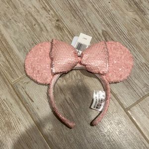 disney parks millennial pink sequin minnie mouse ears